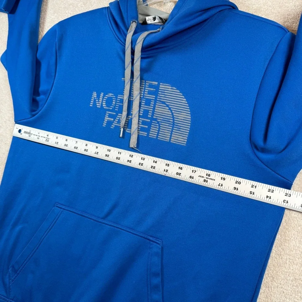 The North Face Mens Blue Hoodie Fleece Pullover Logo Graphic‎ Size Large